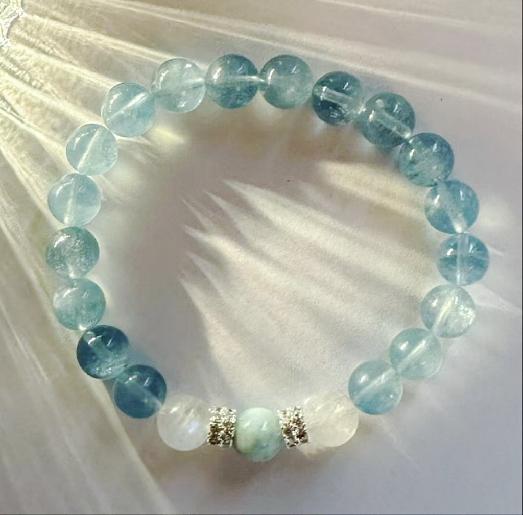 Aquamarine+Larimar Bracelet