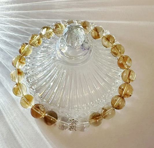 Citrine+Clear Quartz Bracelet