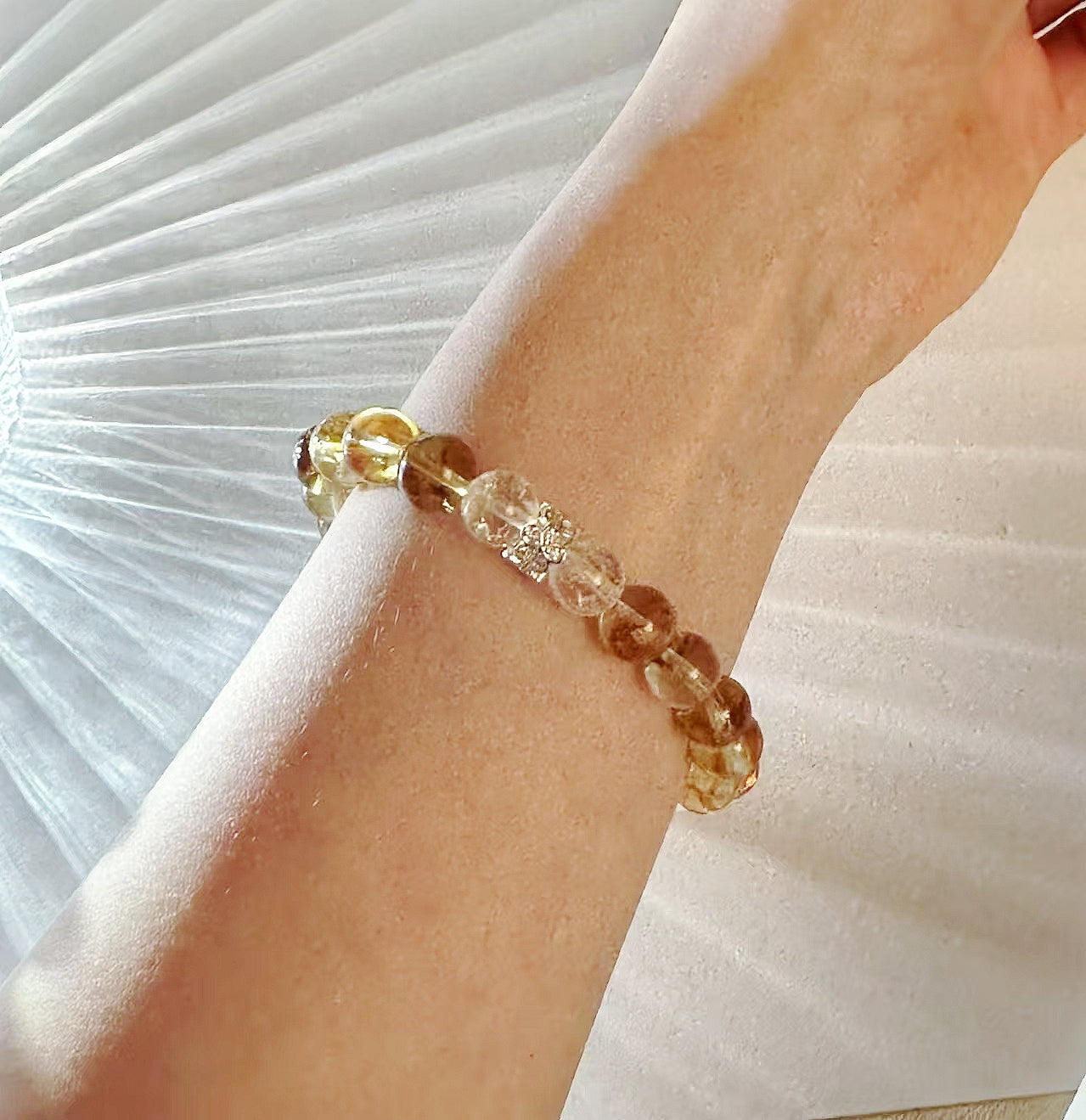 Citrine+Clear Quartz Bracelet