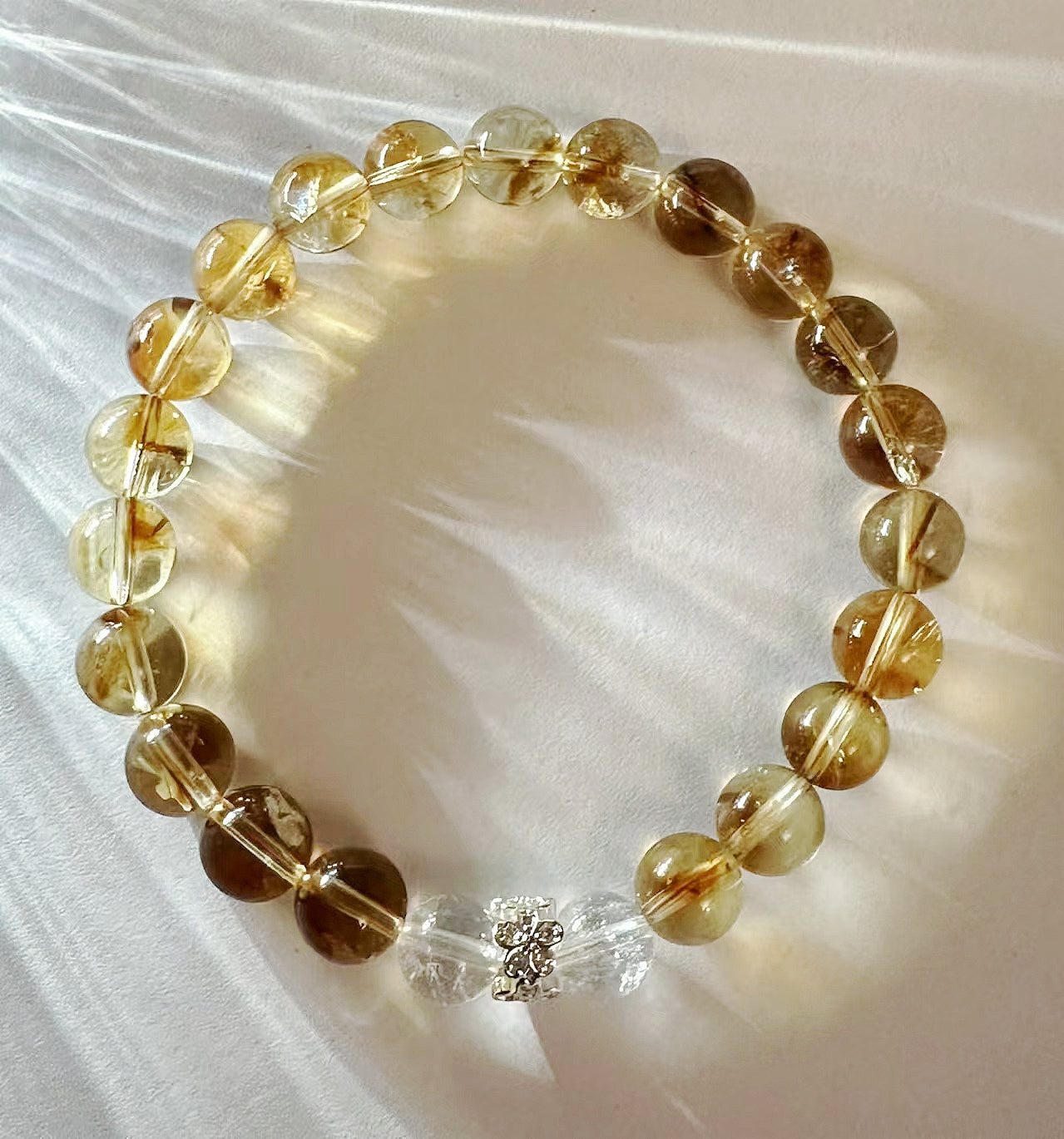 Citrine+Clear Quartz Bracelet