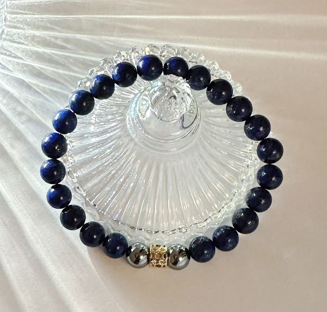 Lapis Lazuli+Hematite Bracelet