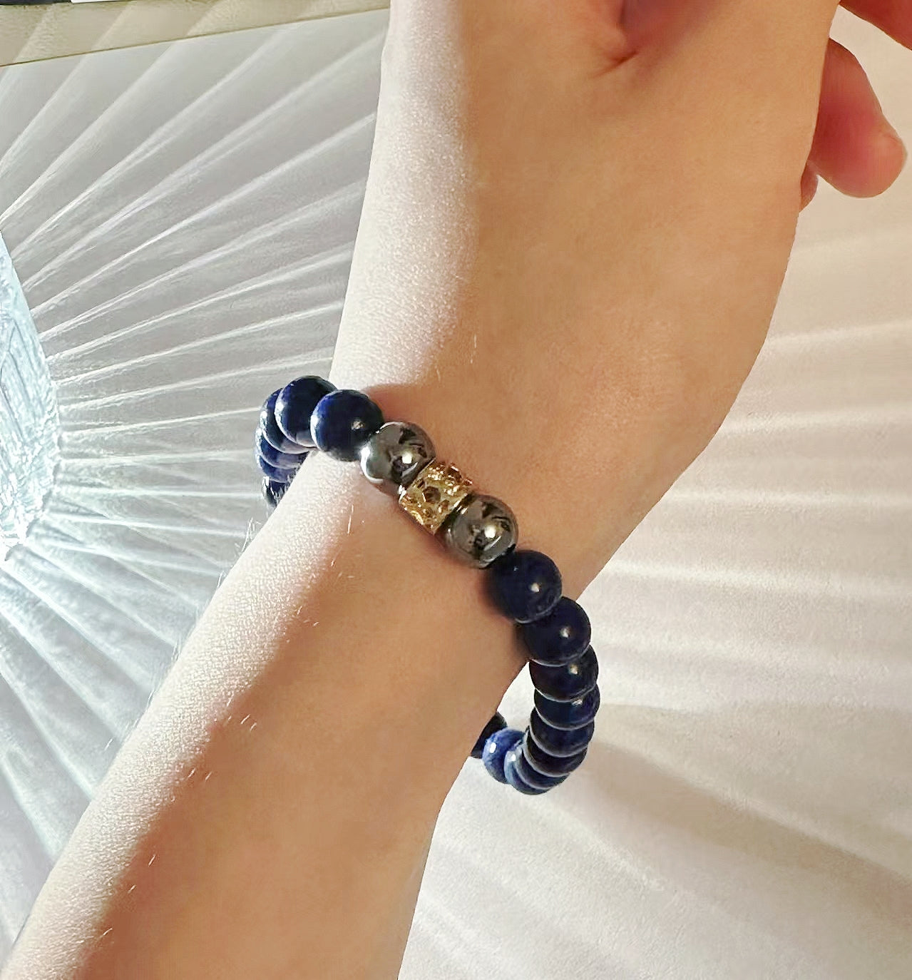 Lapis Lazuli+Hematite Bracelet