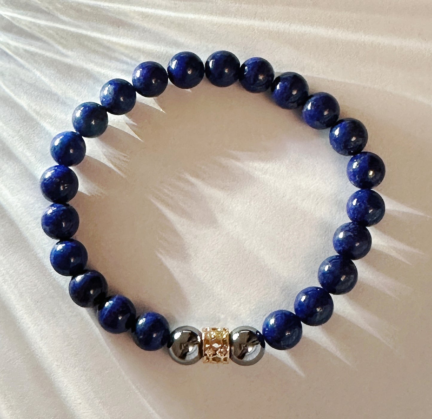 Lapis Lazuli+Hematite Bracelet